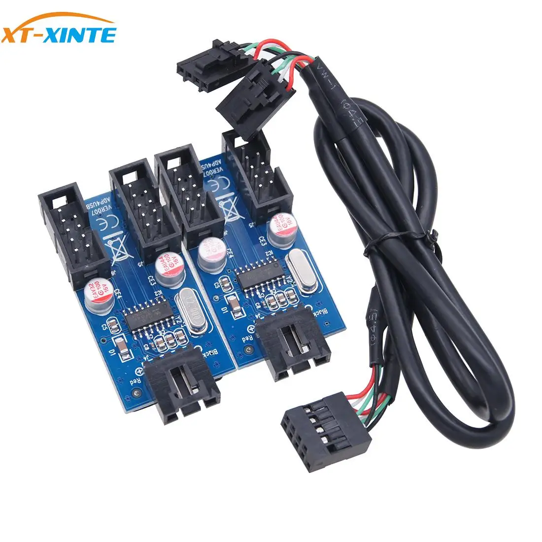 Upgrade 9Pin usb-разветвитель 1 до 2/4 Женский удлинитель разветвитель Кабель 9-контактный