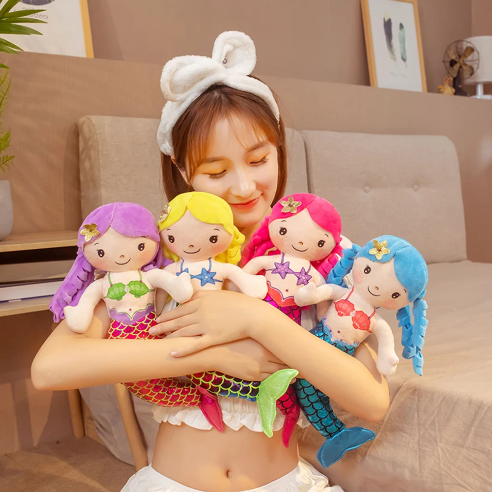 

30cm Cartoon Mermaid Comfort Doll Mini Cute Pillow Baby Stuffed Plush Toys