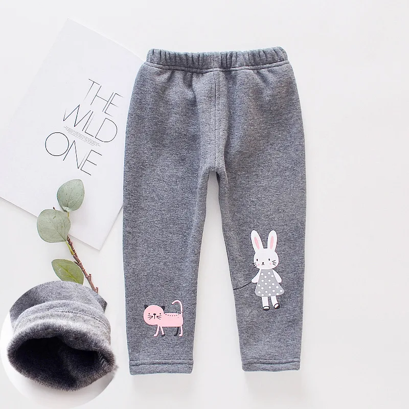 

Baby Girls Pants Children's Infant Warm Trousers Kids Slim Casual Thick Velvet Fleece Warm Leggings Winter 2020 Brand New