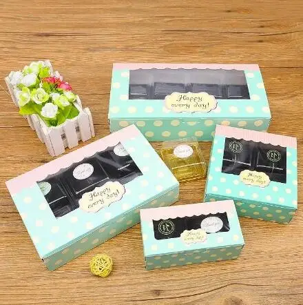 25 шт 5 размеров крафт-бумага синего цвета коробки коричневая упаковочная коробка