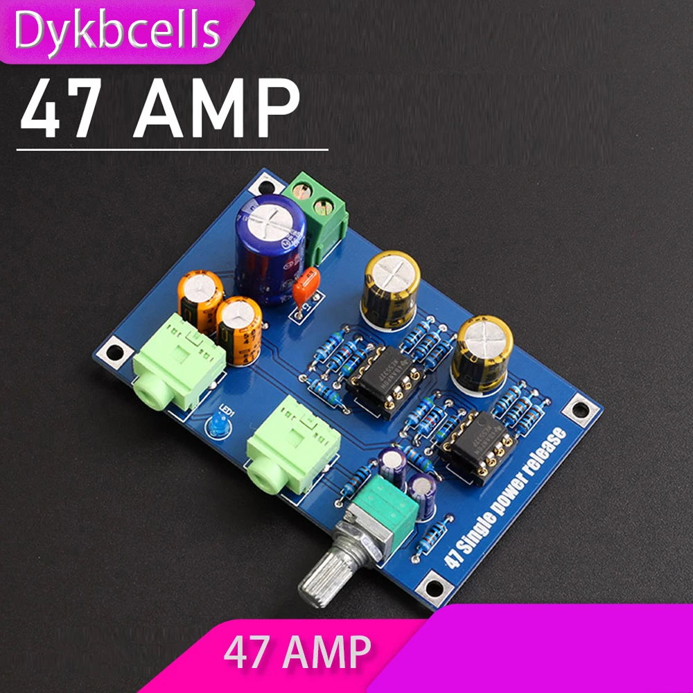 

Dykbcells DA 47 AMP Single power supply DC 12V 24V Portable Headphone Audio power Amplifier HIFI pcb circuit board,