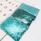 1 консервная банка 10 мл 50 г зеленый порошок неонового пигмента глубокое море смешанная серия 3D ломтик с голографической отделкой блестками; Сезон осень для художественного оформления ногтей