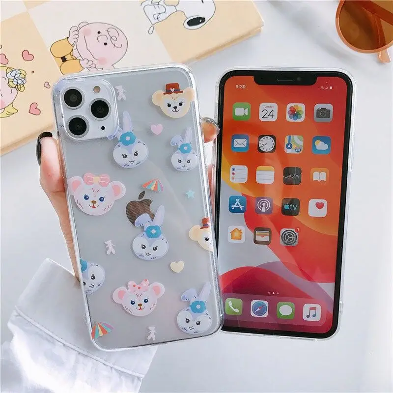 Clear Cases For Iphone 6 6s 7 8 Plus X Xs 11 Pro Max Cute Cartoon Soft TPU Ballet Rabbit Shinchan Transperent Coque Phone Case |
