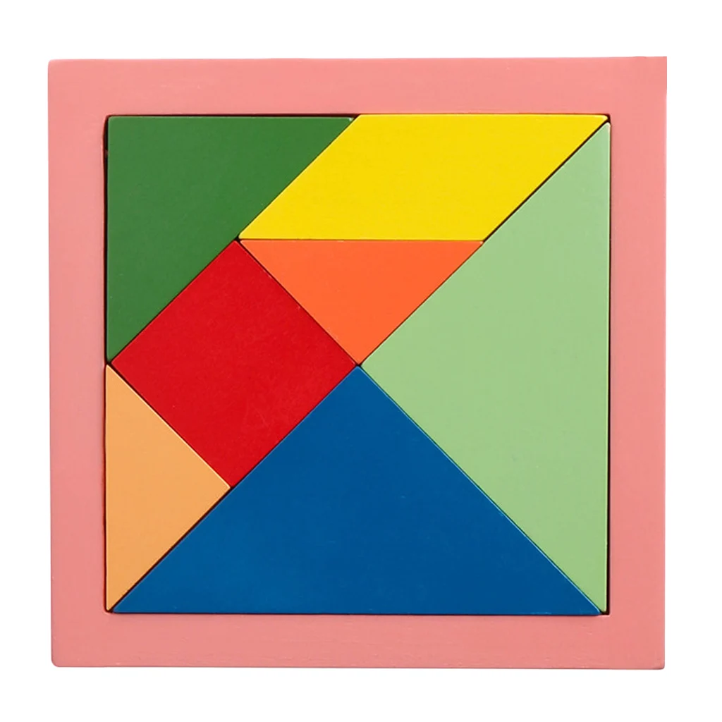 

Wood Montessori Tangram Intelligence Game Jigsaw For Kids Educational Toy