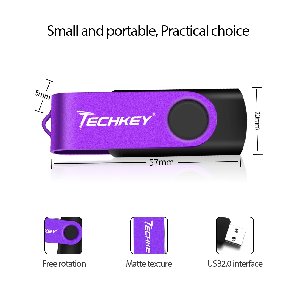 TECHKEY USB флеш-накопитель смартфон 4 ГБ 8 ГБ 16 ГБ 32 ГБ флеш-накопитель memoria Cel stick