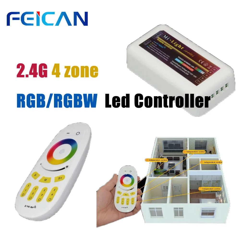 RF WiFi + 2 4G пульт дистанционного управления RGBW светодиодный контроллер смарт wifi