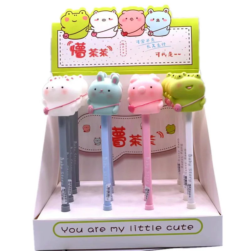 20 шт./лот гелевая ручка с животными лягушкой поросенком кроликом Расслабляющая