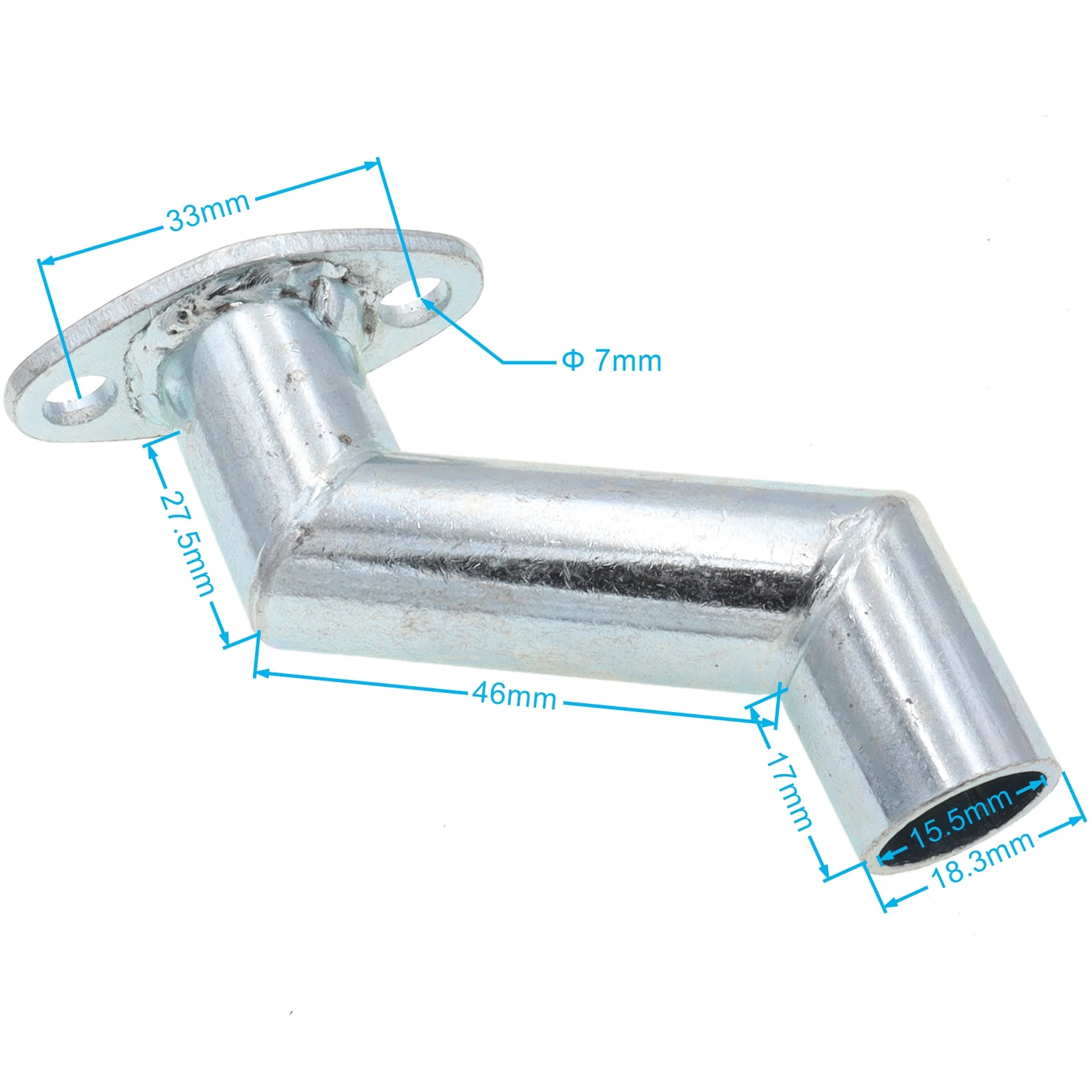 Карбюратора мотоцикла выхлопных газов на входе трубопровод для 49cc 66cc 80cc Echappement 2 х