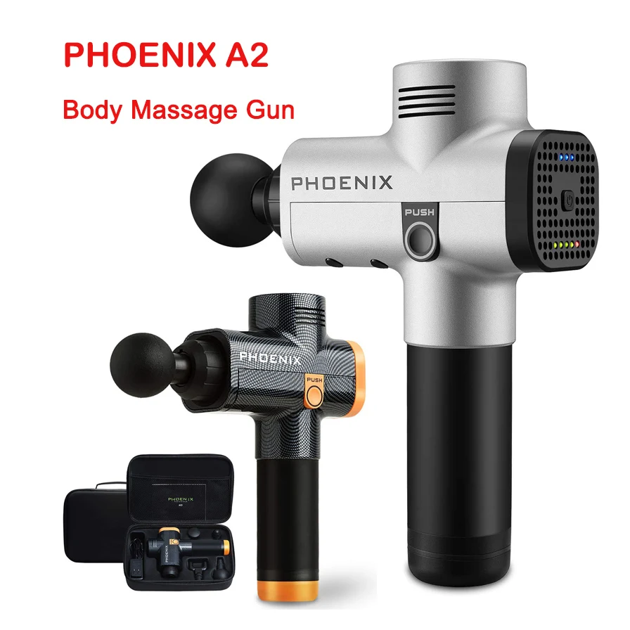 Phoenix A2 электронный массажный пистолет терапевтический массажер для тела Профессиональный Массажный пистолет для мышц высокочастотное массажное устройство