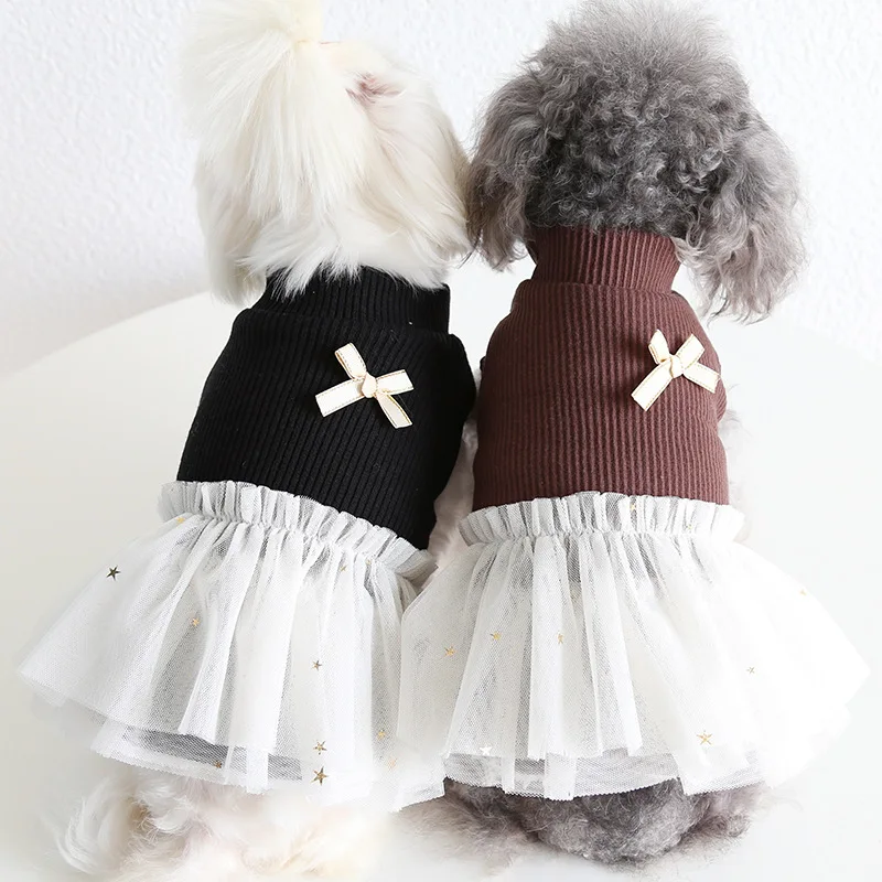 

Осенне-зимняя Новинка 2021 темпераментная юбка в стиле ретро одежда для кошек и собак щенков Тедди Чихуахуа Одежда для собак