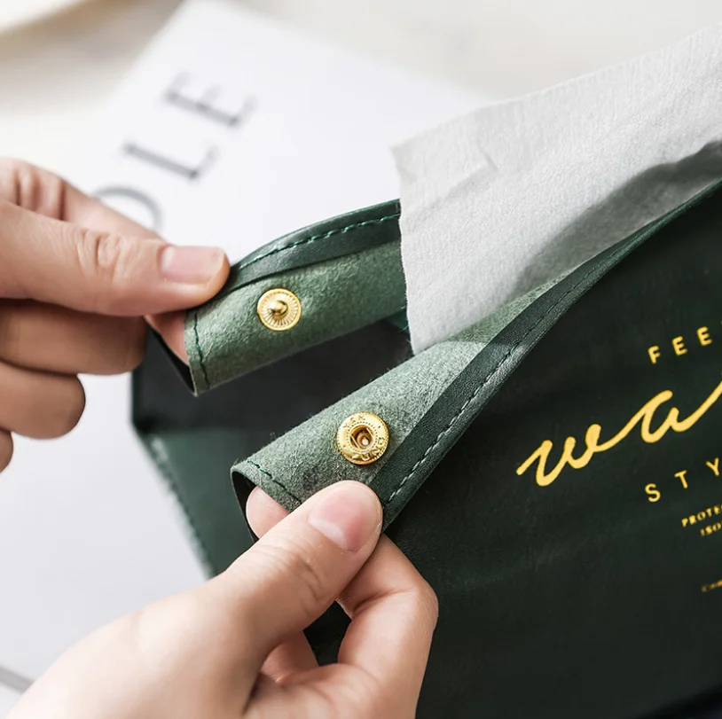 Держатель из искусственной кожи для полотенец салфеток контейнер коробка