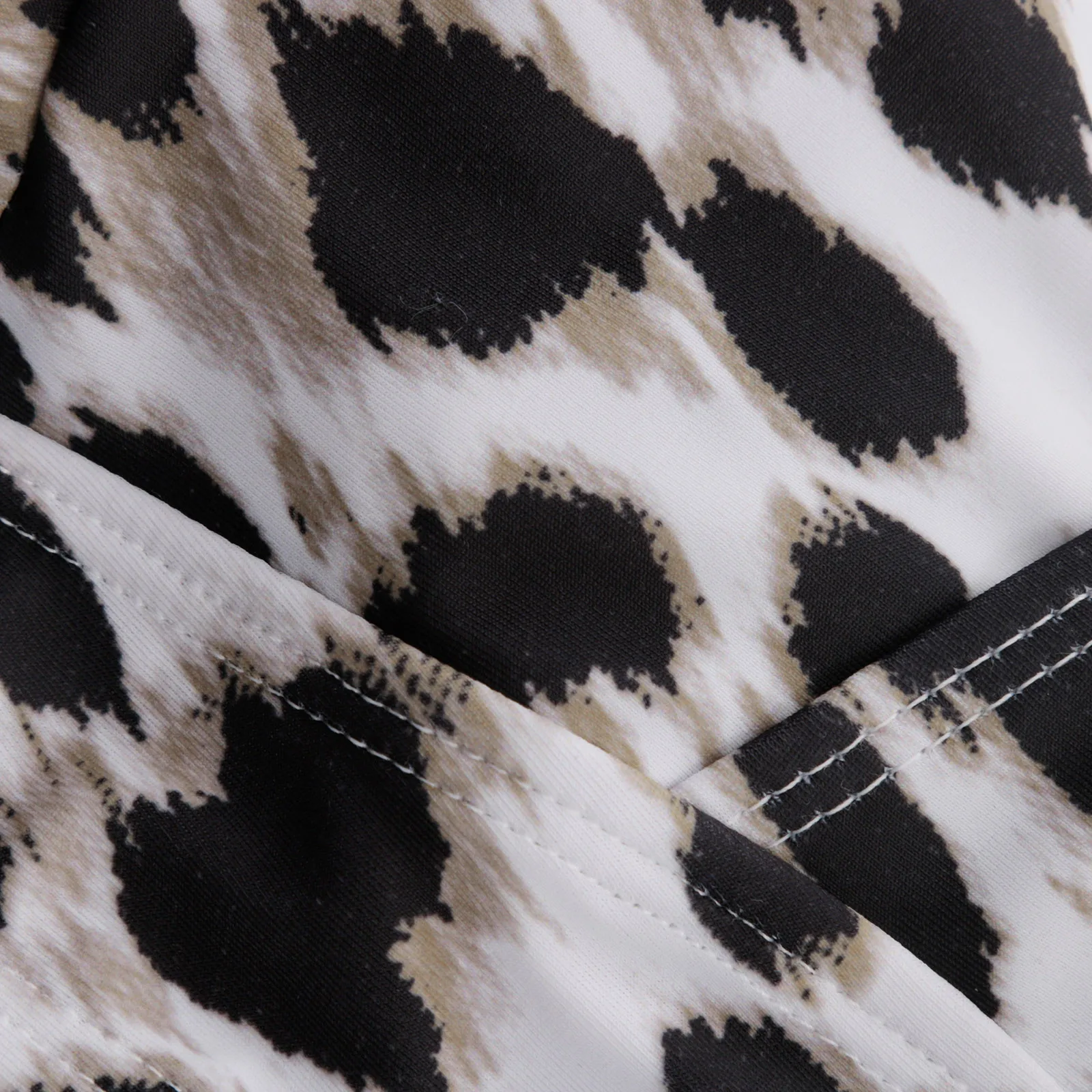 

Bikini 2021 Micro Sexy Swimsuit Large Size Women Swimsuit High Waist Leopard Printing Split Swimsuit Solid Bathing Suit Female