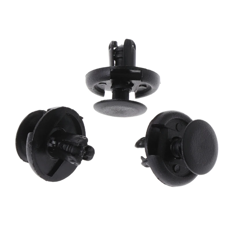

50 Pcs 7mm Hole Black Plastic Rivet Fastener Bumper Fender Push Clip For Suzuki Alto