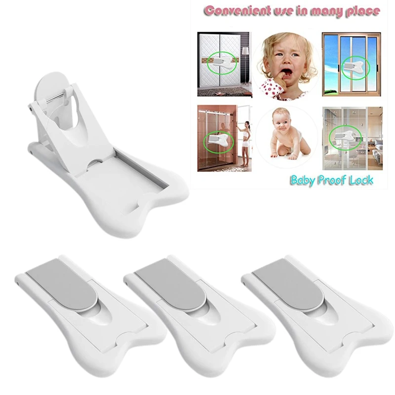 Раздвижные дверные замки для защиты от детей шкафов душевых кабин окон детских