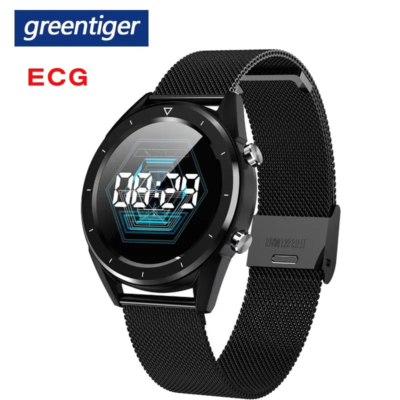 Greentiger DT28 смарт-часы для мужчин IP67 водонепроницаемый секундомер экг монитор сердечного ритма фитнес-трекер кровяное давление спортивные умные часы