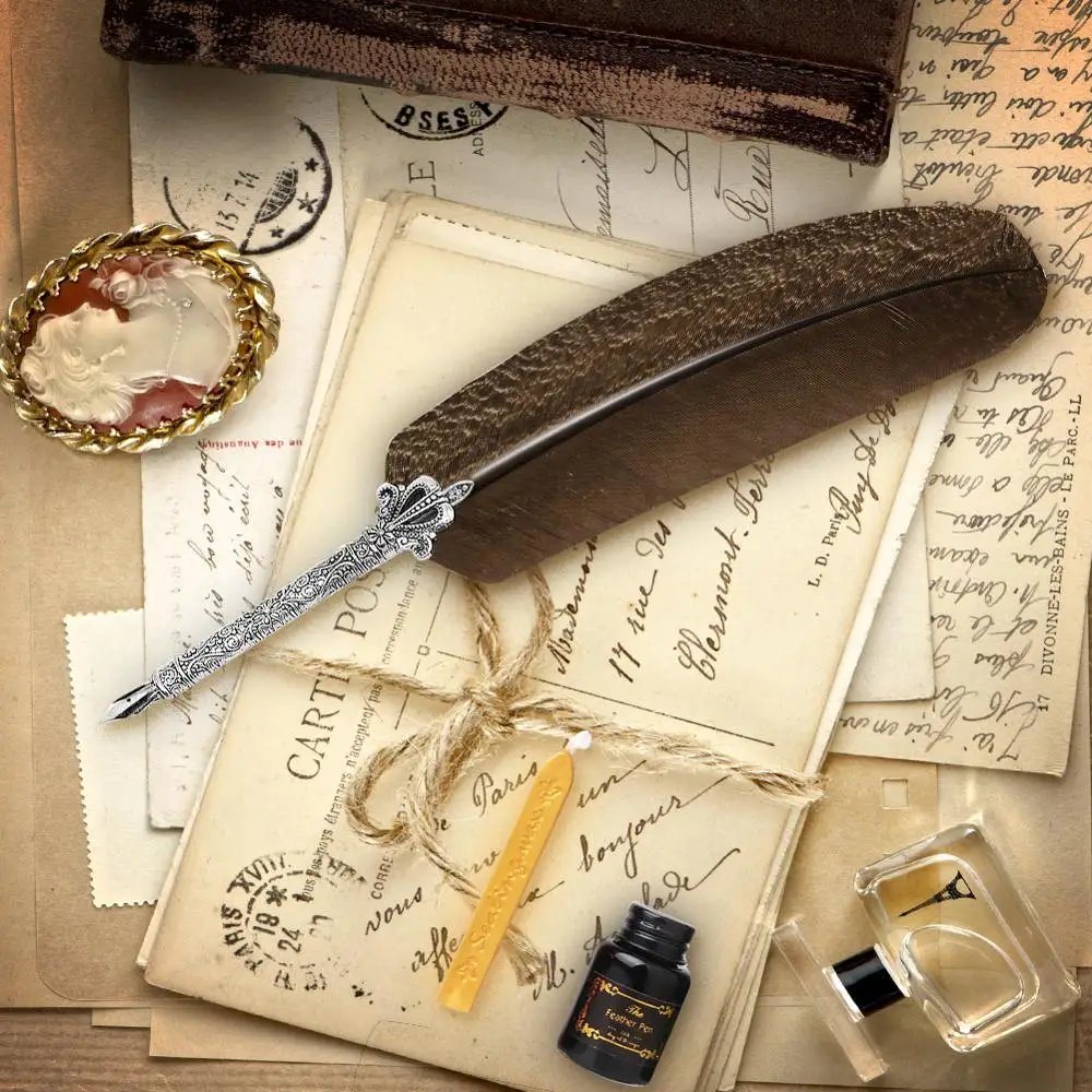 Hethrone винтажная старинная перьевая авторучка из натурального металла английская