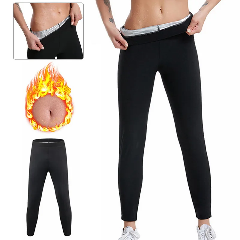 

Women Thermo Body Shaper Slimming Pants Silver Coating Weight Loss Waist Trainer Fat Burning Sweat Sauna Capris Leggings Shapers