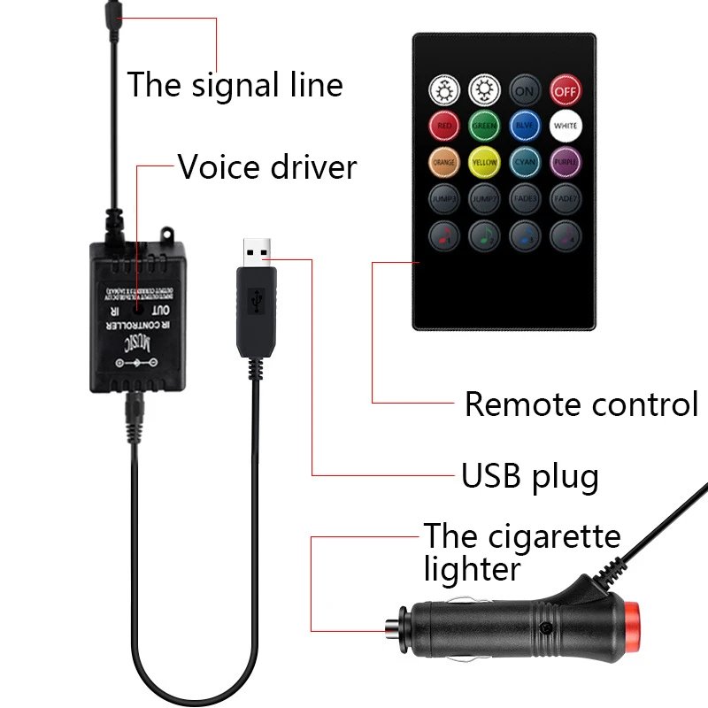 Автомобильный линейный светильник Интерьер атмосферу светодиодный RGB тире пол