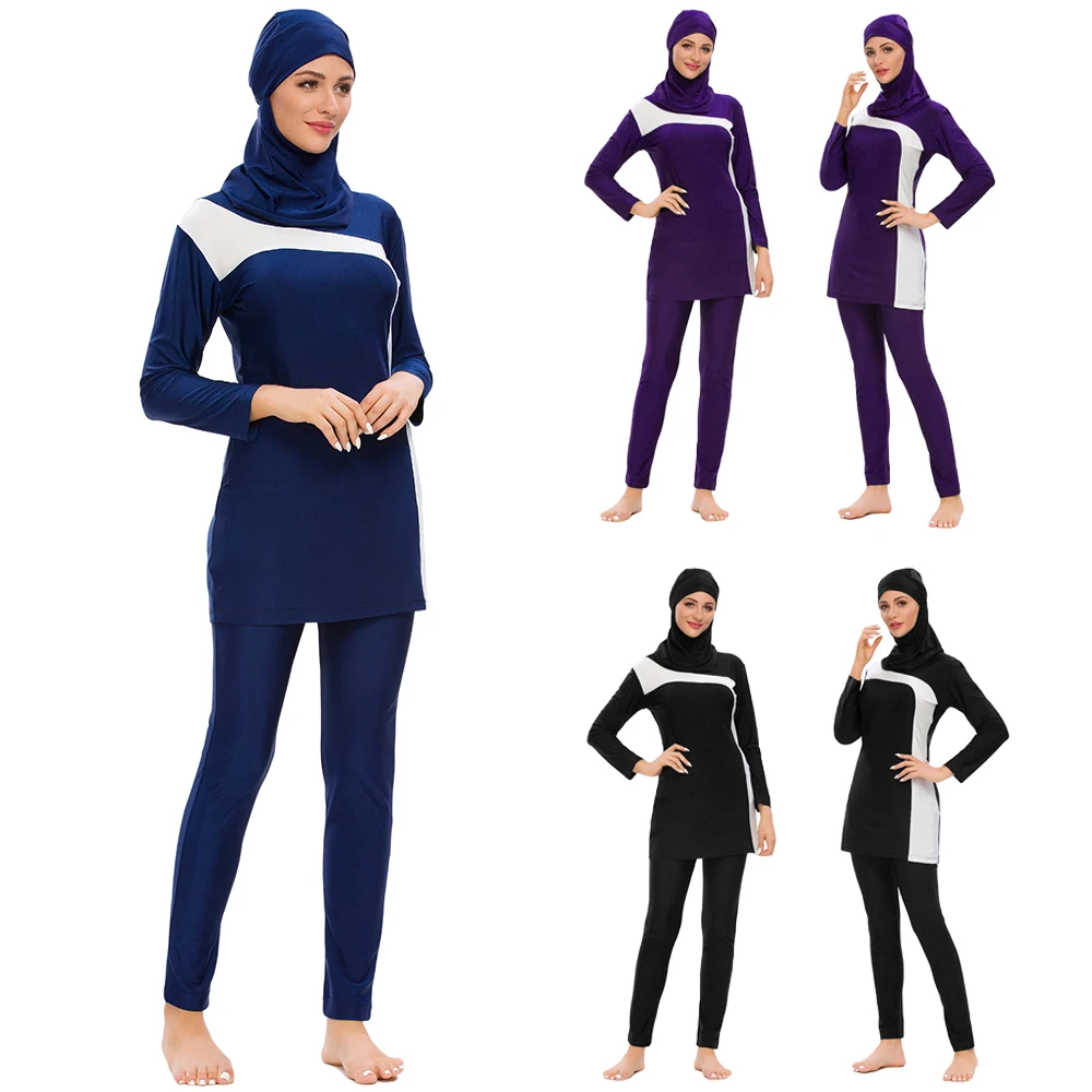 3 шт. Burkini купальник для мусульманок мусульманский хиджаб пляжная одежда арабский