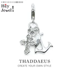 Шармы-подвески женские из серебра 925 пробы, в форме сердца, Креста, якоря