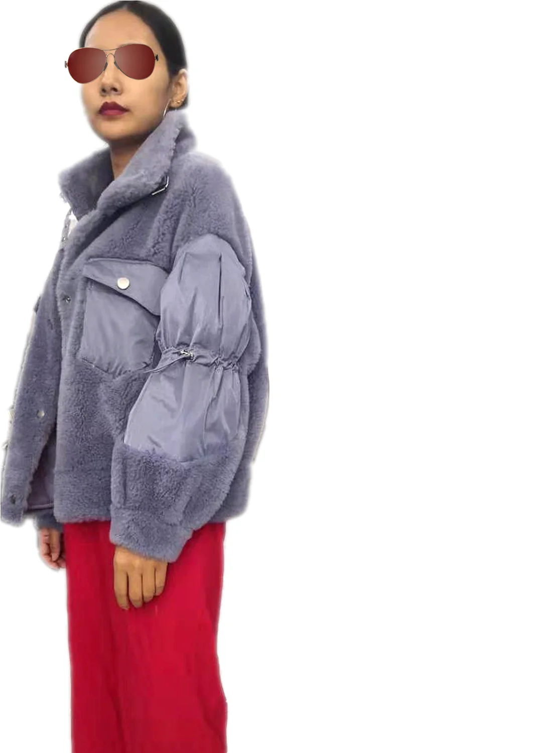 Последняя мода fw2019 стили для женщин куртки Настоящая Шерсть Верхняя одежда с длинным и коротким пальто для девочек