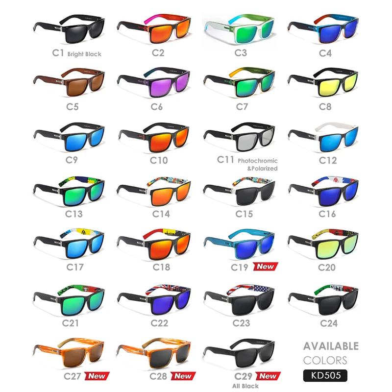 KDEAM Special Promotion Square Men Sunglasses Polarized Outdoor Driving Photochromic Sun Glasses With Box Limited Offer | Аксессуары для