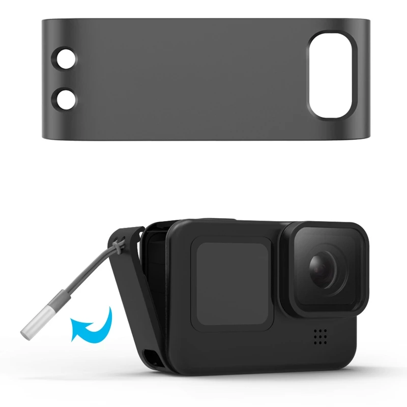 

Housing For -GoPro 9 Battery Side Cover Lid Removable Easy Type-C Charging Cover