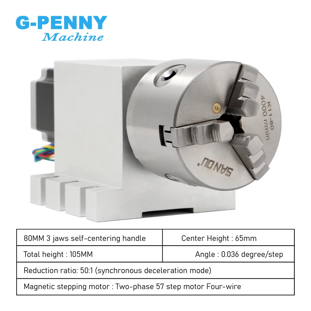 4 осевая разделительная головка с ЧПУ 80 мм комплект для оси вращения Nema23 плавная