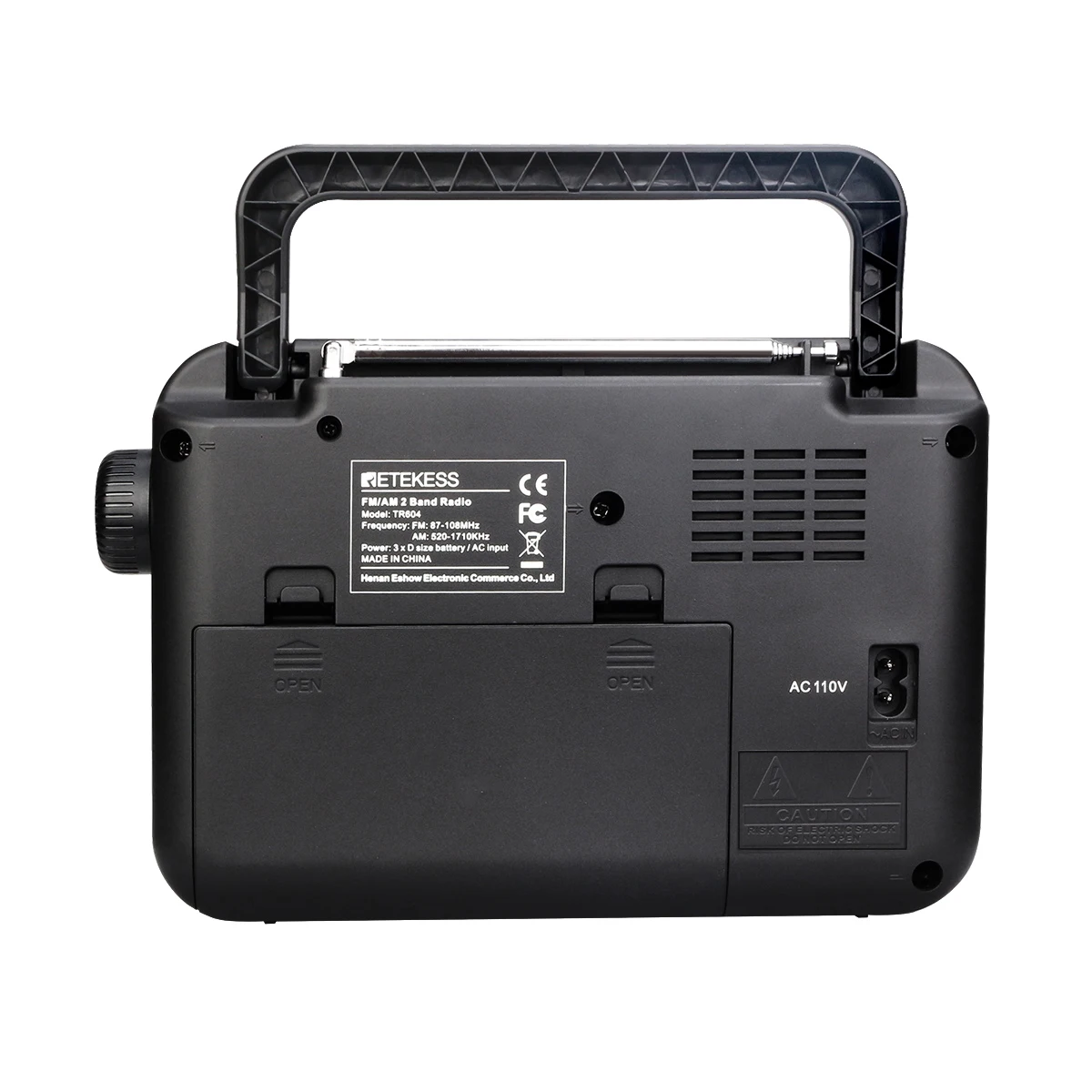Retekess TR604 FM/AM 2 диапазона черный 2019new Портативный радио от сети переменного тока