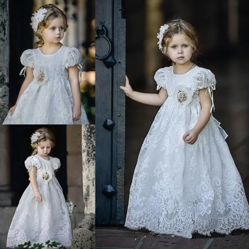 Полностью кружевные платья с цветочным узором для девочек платье причастия
