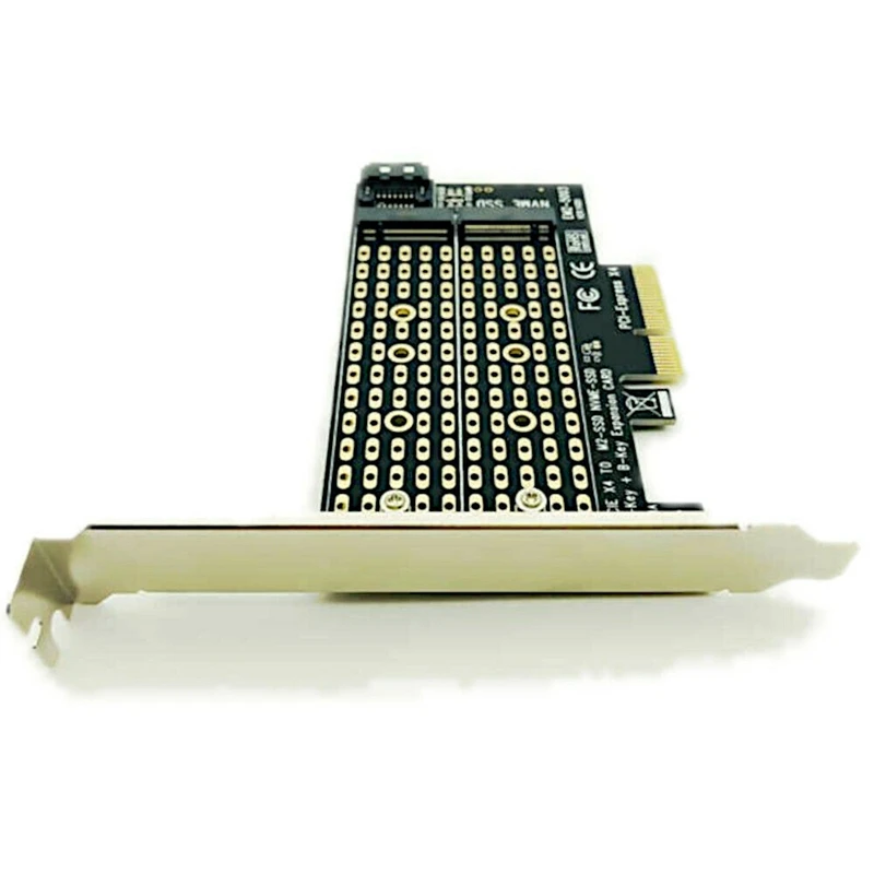 Адаптер Pcie для M2/M.2 M.2 Ngff настольных ПК X4 X8 X16 Nvme Sata Dual Ssd Pci Express Adapter Card|Чистящие