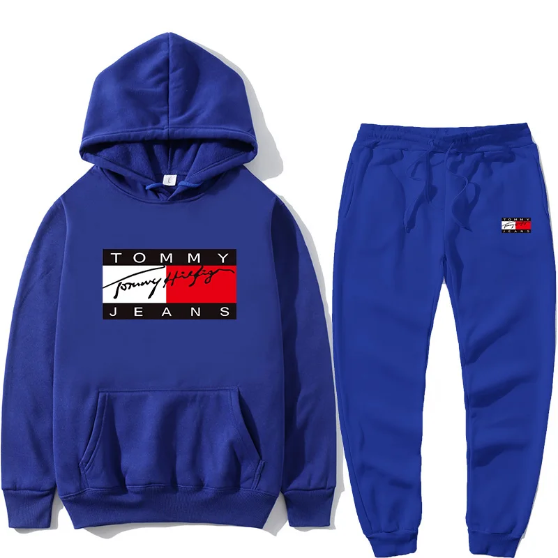 

New men's men's suit printed hoodie suit fleece sweatshirt casual sports sweatpants men's sportswear 2021