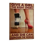 Плакат на холсте Хоккей и правая обувь для девочек, картина, принты, современный хоккей, Спортивная Настенная картина для украшения спальни