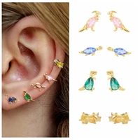 aide 2021 trend birthday gift cute forest animal dinosaur ear rings for women 925 silver stud earrings cartilage piercing aretes