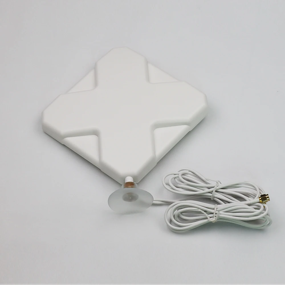 ZQTMAX 35dbi 4G LTE Antenna Double SMA Aerial Male Plug Connector 1710-2690MHZ for Mobile Signal Booster Amplifier Wifi Repeater