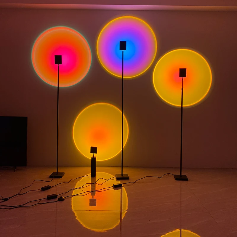 

Modern Minimalist Creative Halo Sunset Floor Lamp For Bedroom Living Room Exhibition Hall Background Fixtures