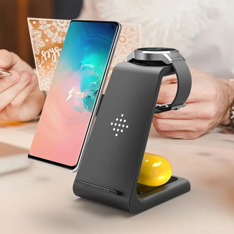 Беспроводная зарядная док станция 3 в 1 для часов Sam sung Ga laxy Active/Ga Buds наушники