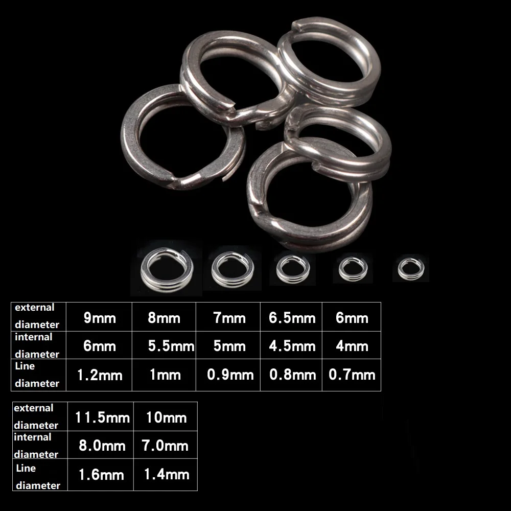 100 шт. рыболовные кольца из нержавеющей стали | Спорт и развлечения