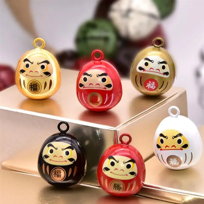 Daruma подвеска с бубенчиками аксессуары печать яркий Цветной японский защита от