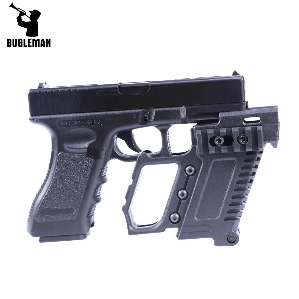 

Bugleman Tactical Pistol Carbine Kit Quick Reload Holster for Glock 17 18 19 Series Glock Rail Base Loading System