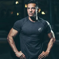 compression quick dry t shirt men running sport skinny tee shirt male gym fitness bodybuilding workout shirt tops clothing