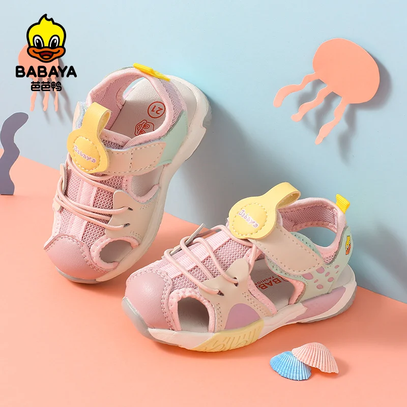 

Babaya Girls Sandals 2021 Summer New Kids Beach Sandals Non-slip Toddler Shoes Baby Breathable Shoes Boys Sports Shoes