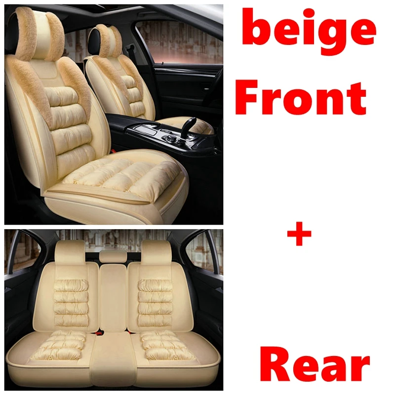beige standard Warm Car Seat Cover for KIA Picanto Ceed sportage Soul RIO Cerato rio 3 Carnival Maxima Optima SHUMA K2 K3 K4 K5 Car accessories - Название цвета: beige standard