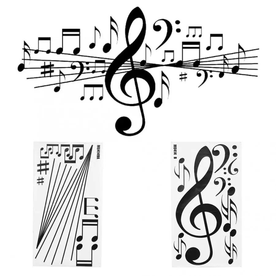 Наклейки на стену уникальные стильные наклейки в виде музыкальной ноты наклейка