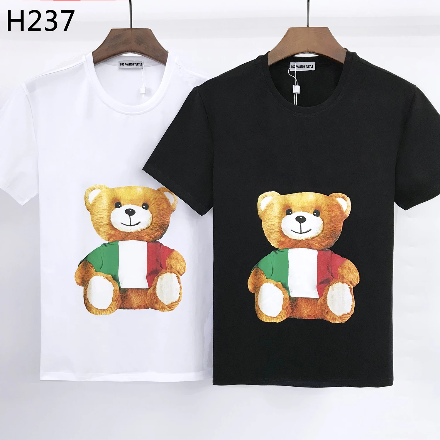 

DSQ PHANTOM TURTLE 2021 Summer New T-shirt Men Fashion Print 100% Cotton T Shirts Breathable Quality Tees H237