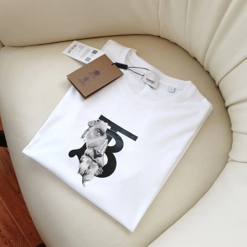 

2021 Spring and Summer New Classic Letter 3D Printing Cotton Short Sleeve Round Neck Loose Casual T-shirt for Men and Women