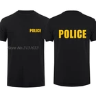 Полиция SWAT безопасности футболки человек крутая полиция Футболка короткий рукав мужские топы хлопок футболка хип-хоп футболки Harajuku уличная одежда