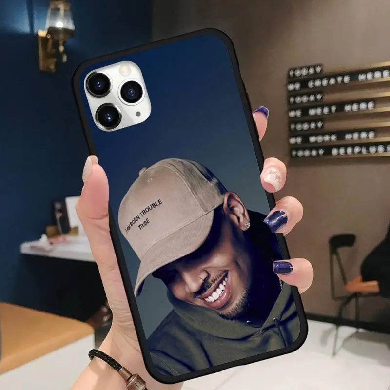 

rapper chris brown Phone Case for iPhone 11 12 pro XS MAX 8 7 6 6S Plus X 5S SE 2020 XR Soft silicone