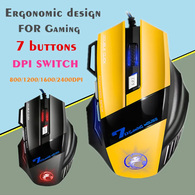 Эргономичная Проводная игровая Бесшумная светодиодный шь со светодиодной