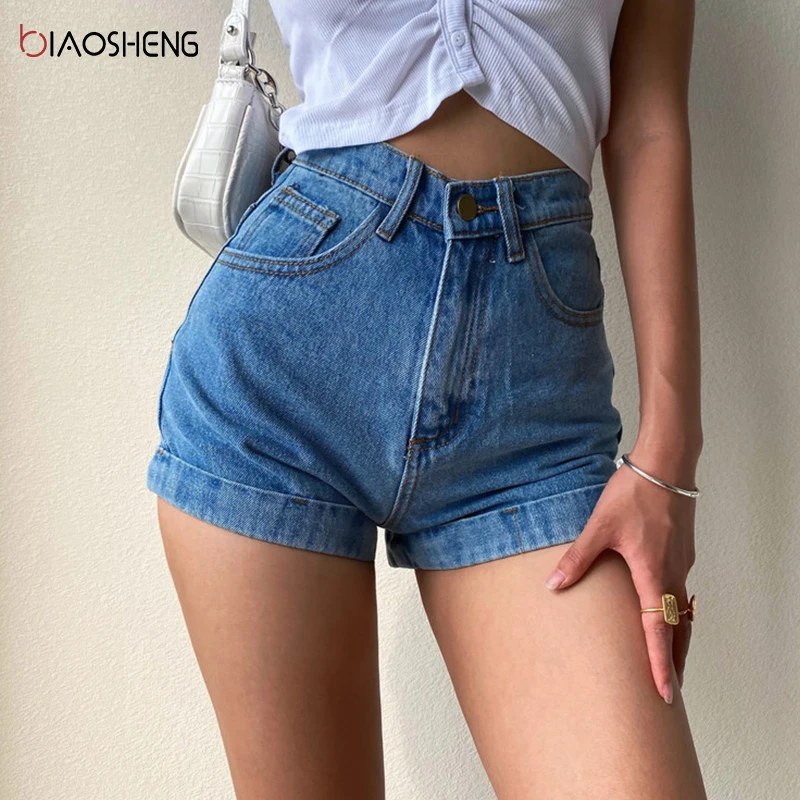 

Women's Denim Shorts High Waist Ssummer Shorts Pants Basic Harajuku Fashion Casual Shorts Jeans